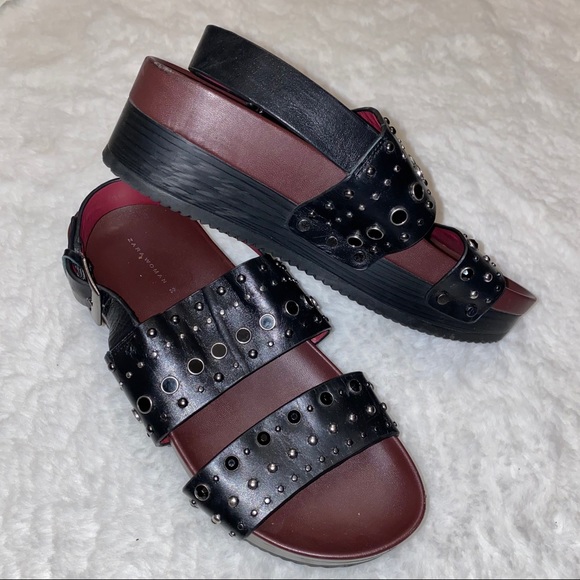 ZARA Platform Sandals with Studs
